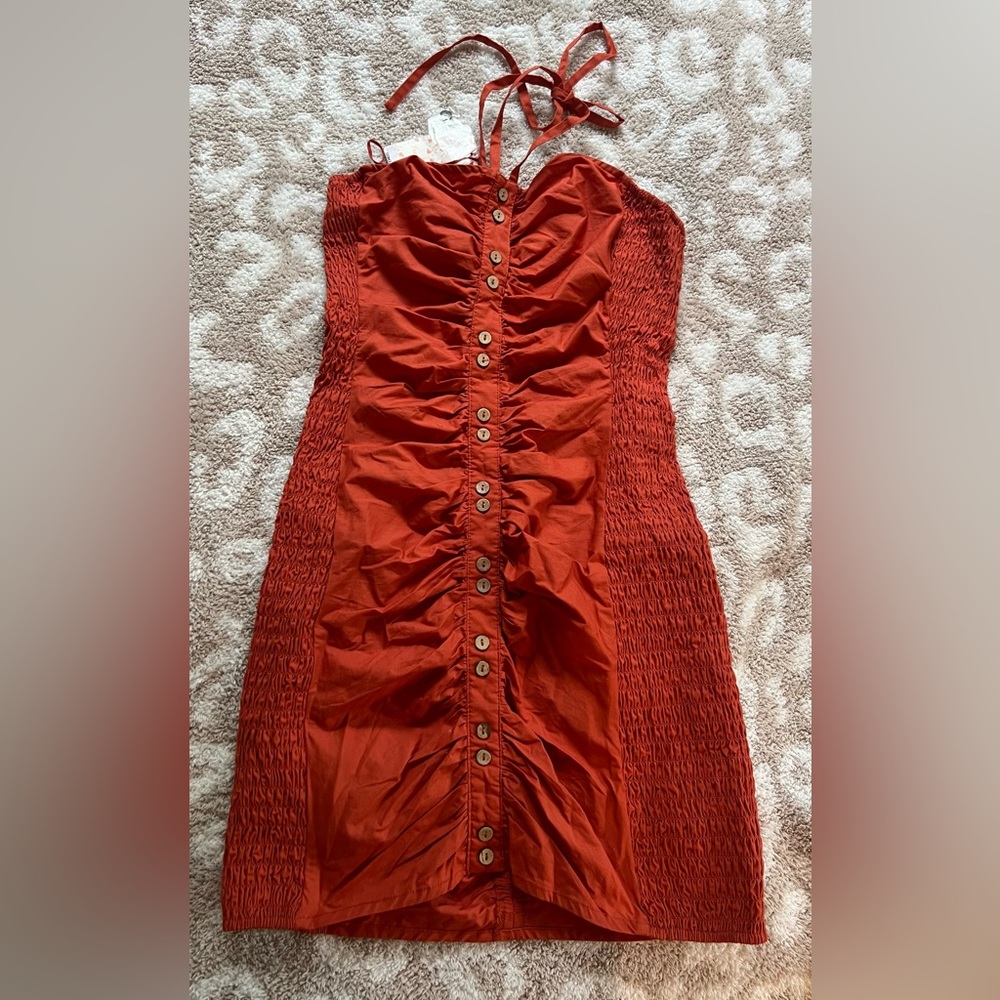 Free People Hold On Ruched Minidress